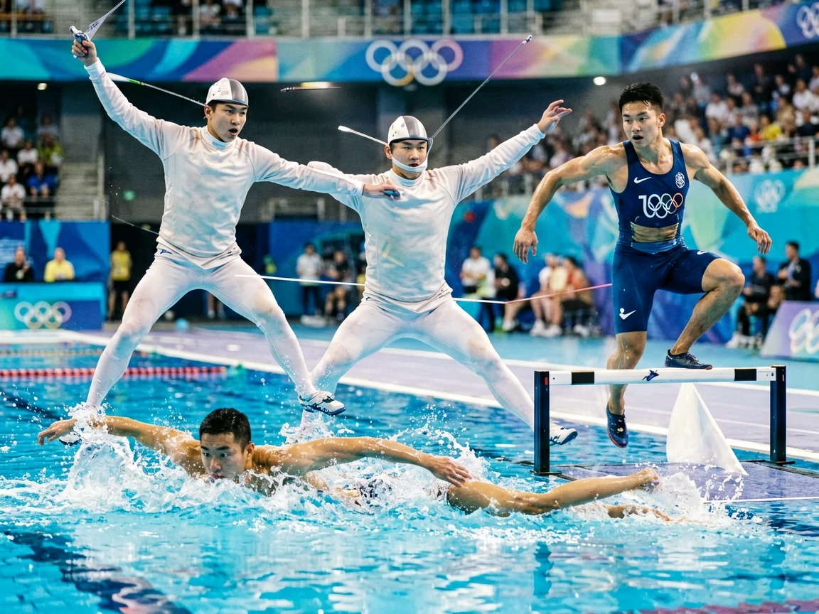 运动员竞技瞬间现代五项